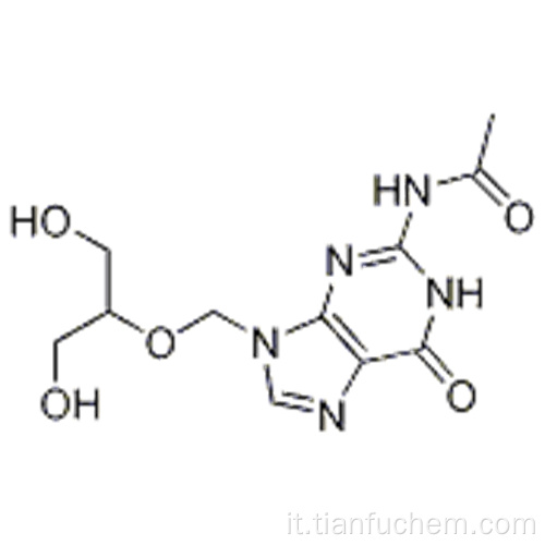 Acetamide, N- [6,9-diidro-9 - [[2-idrossi-1- (idrossimetil) etossi] metil] -6-oxo-1H- purin-2-il] - CAS 84245-12-5